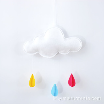 구름과 빗방울 방 유치원 장식품